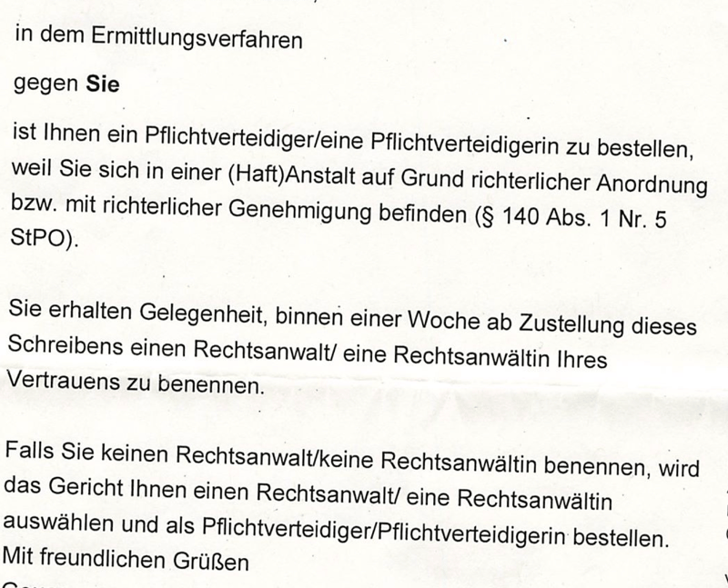 Pflichtverteidiger: Wann Sie als Beschuldigter einen Anwalt benennen